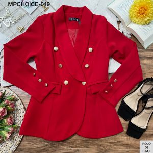 Saco con botones Katia rojo