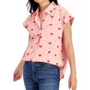 Blusa Style &Co Heart rosa