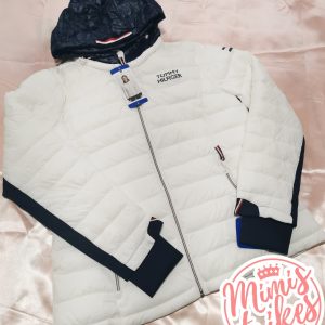 Chamarra Tommy puffer blanca