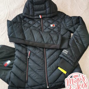 Chamarra Tommy puffer negra