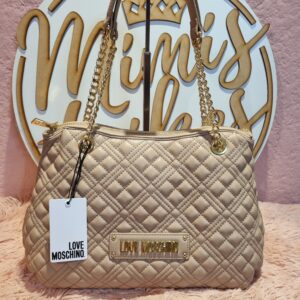 Moschino bolsa de hombro en piel
