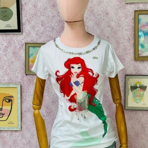 Playera sirenita con cristales