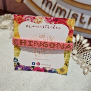 Pulsera Miyuki ching...rosa con dorado