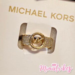 Michael Kors Anillo logo redondo cristales #7