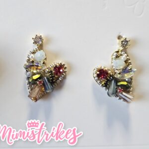 Aretes corazon cristal