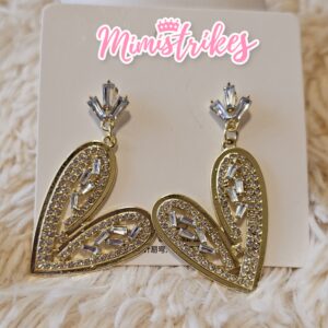 Aretes corazon con cristales