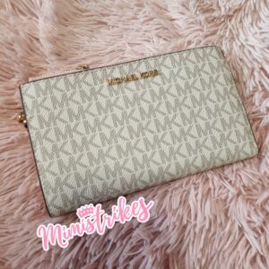 Michael Kors cartera 2ble cierre vainilla
