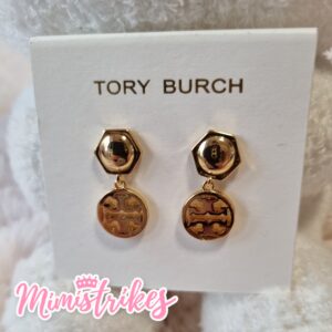 Tory Burch Aretes Redondos dorados