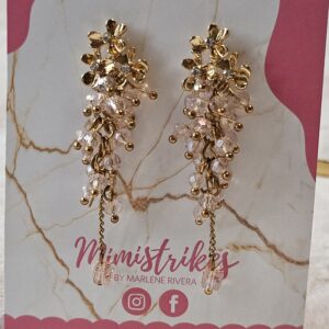 Aretes colgantes rosa