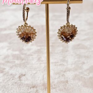 Arracadas corazón de cristal