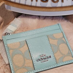 Coach tarjetero/monedero Aqua