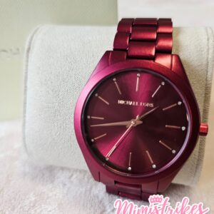 Michael Kors reloj rojo metalizado