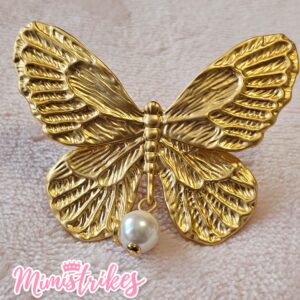 Anillo Mariposa con perla