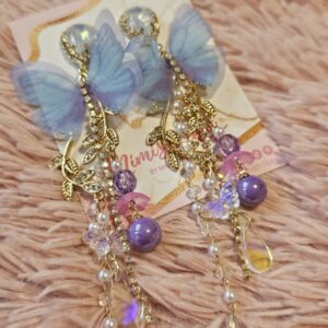 Aretes largos Mariposa