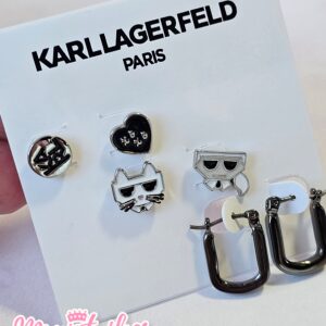 Aretes Karl Lagerfeld 3 piezas