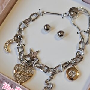 Guess Pulsera dijes corazones