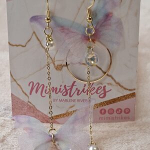 Aretes asimétricos mariposa