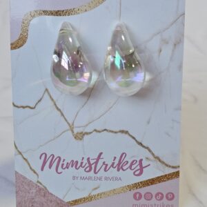 Aretes gota tornasol