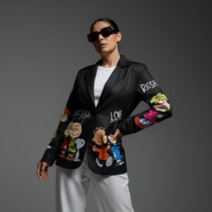 Blazer - Saco Snoopy negro unitalla