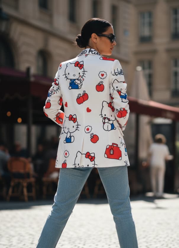 Blazer - Saco hello kitty manzanita unitalla - Imagen 2