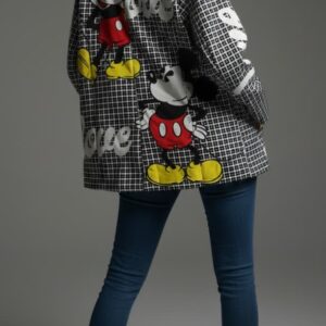 Blazer - Saco Mickey cuadritos negro unitalla