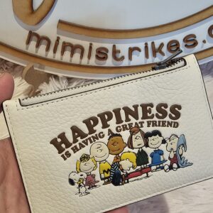 Coach tarjetero snoopy con monedero
