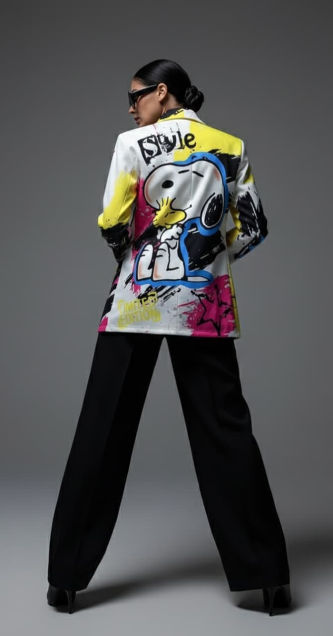 Blazer - Saco Snoopy multicolor blanco unitalla - Imagen 2