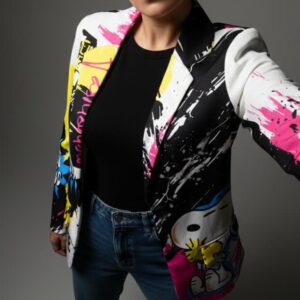 Blazer - Saco Snoopy multicolor blanco unitalla