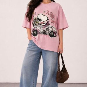 Playera snoopy rosa