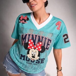 Jersey Minnie encaje menta unitalla