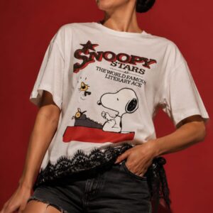 Playera Snoopy encaje