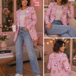 Blazer - Saco Snoopys rosa unit